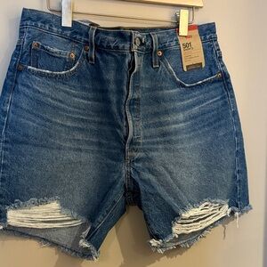 Levi's Classic Blue Denim Cut-Off Shorts